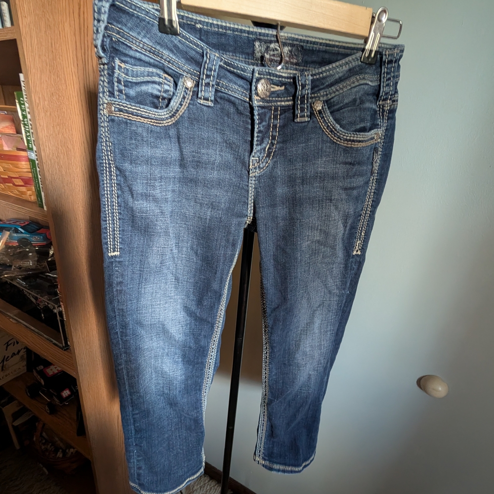 Silver Jeans Classic Blue Cropped Denim